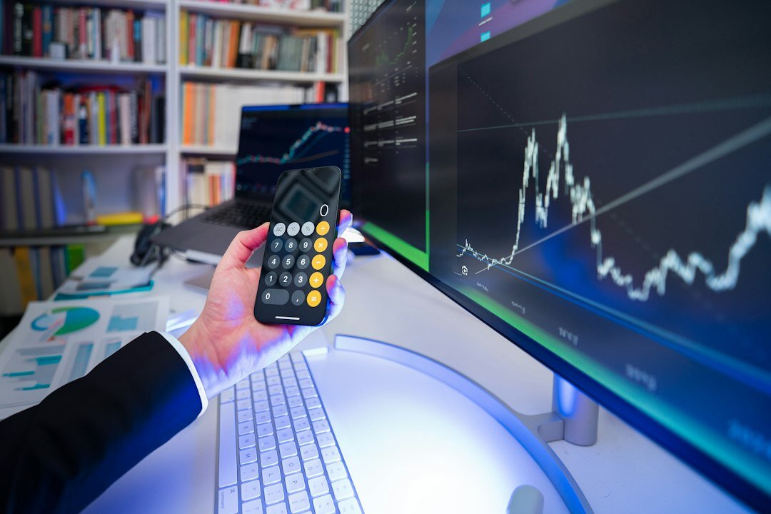 data analysis on computer screen